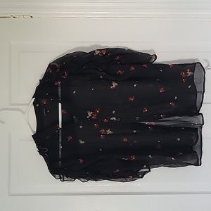 Floral sheer blouse